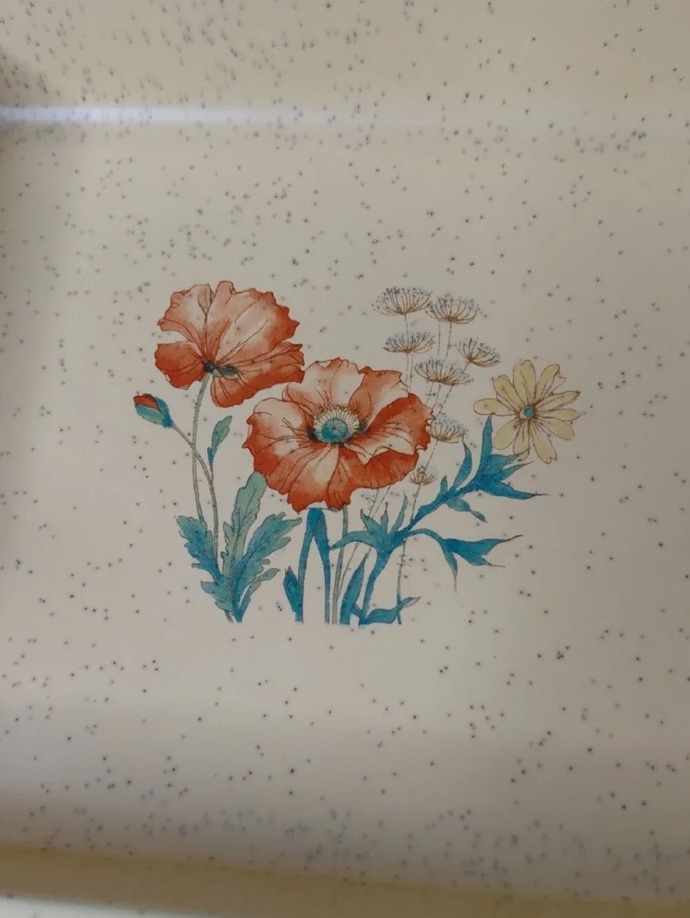 Vintage Treasure Craft Floral Ceramic Baking Dish